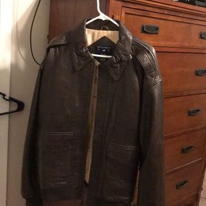 PORT AUTHORITY LEATHER AVIATOR JACKET